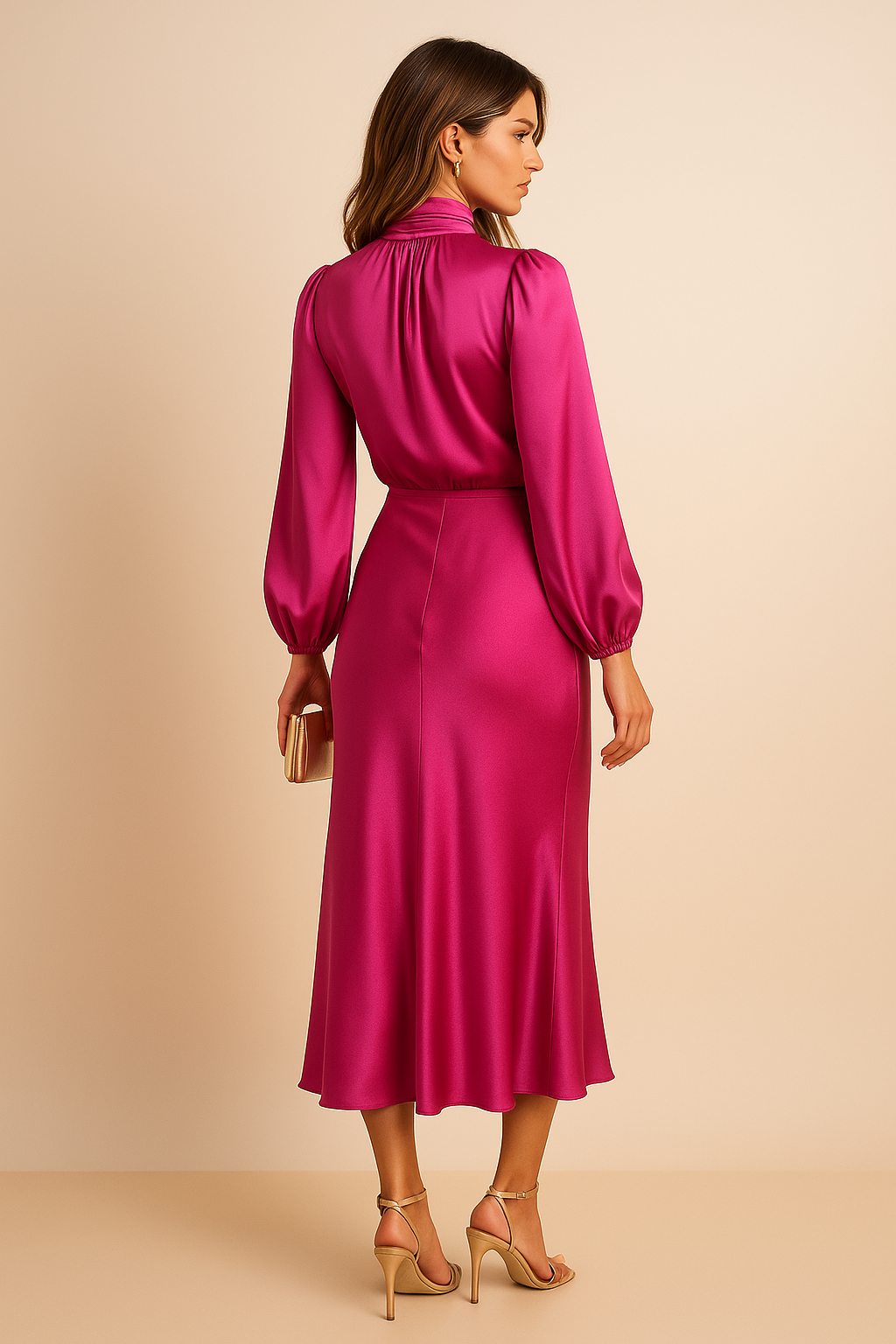 Party High Waist Dress | Midi