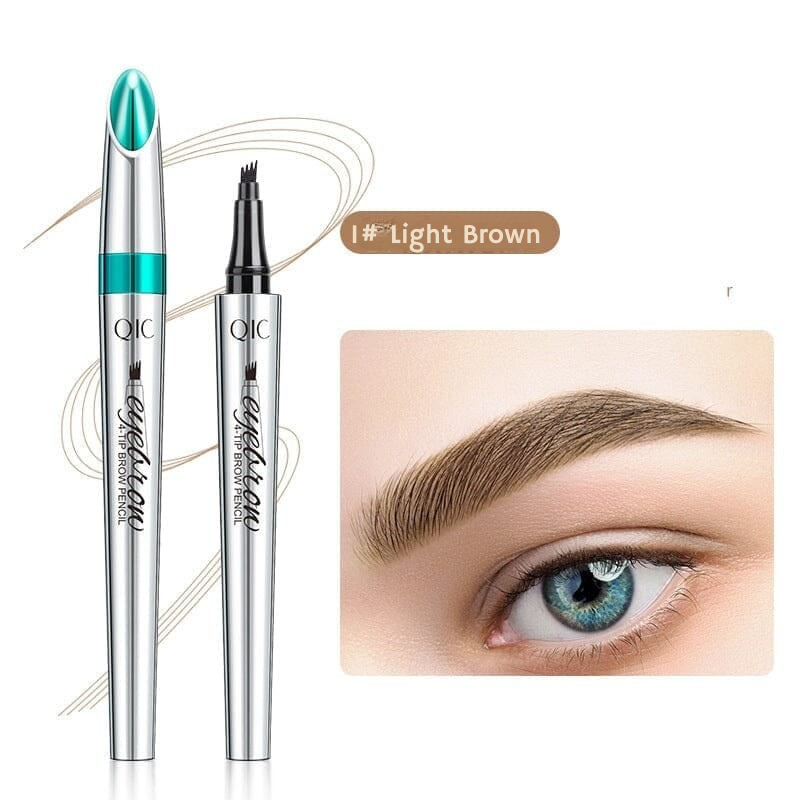 Waterproof Microblading Eyebrow Pencil with 4-Tip Design