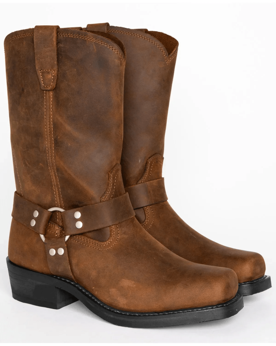 Men's Durable Boots with Harness and Waterproof Leather