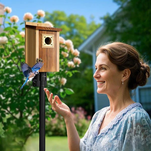 Wood Nesting House for Blue Jays, Swallows, and Small Birds