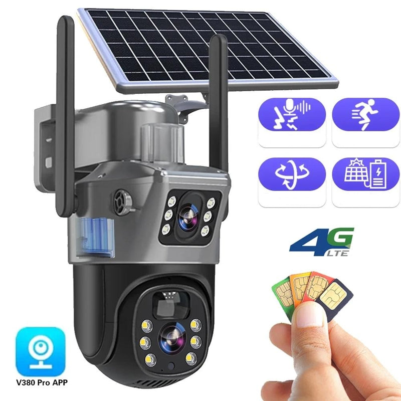 Wireless 4K Security Camera with Solar Panel – Dual Protection 4K