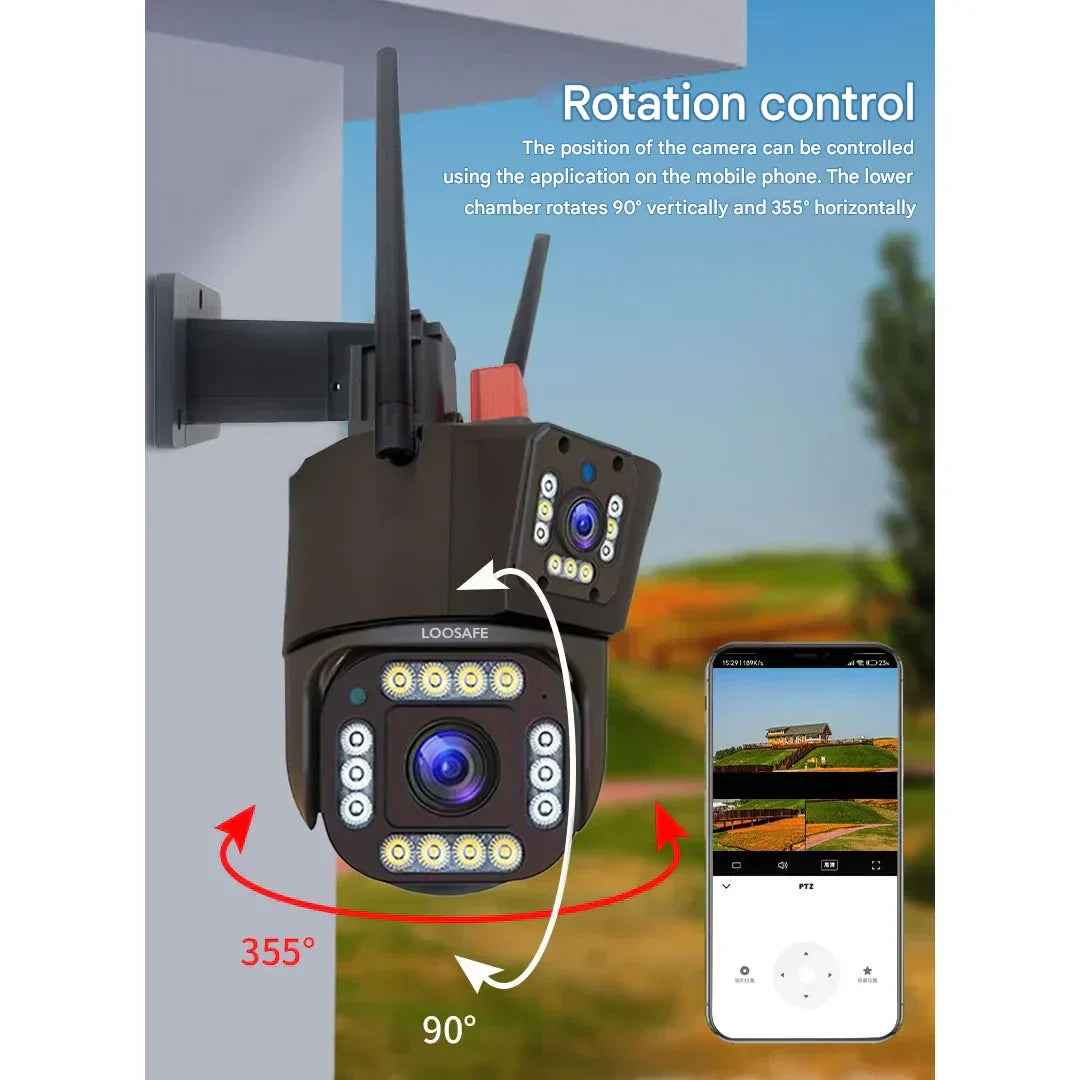 Wireless 4K Security Camera with Solar Panel – Dual Protection 4K