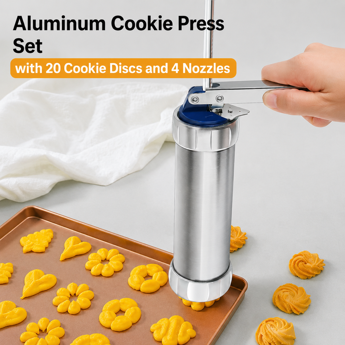 Stainless Steel Cookie Press | Ideal for Uniform Cookies