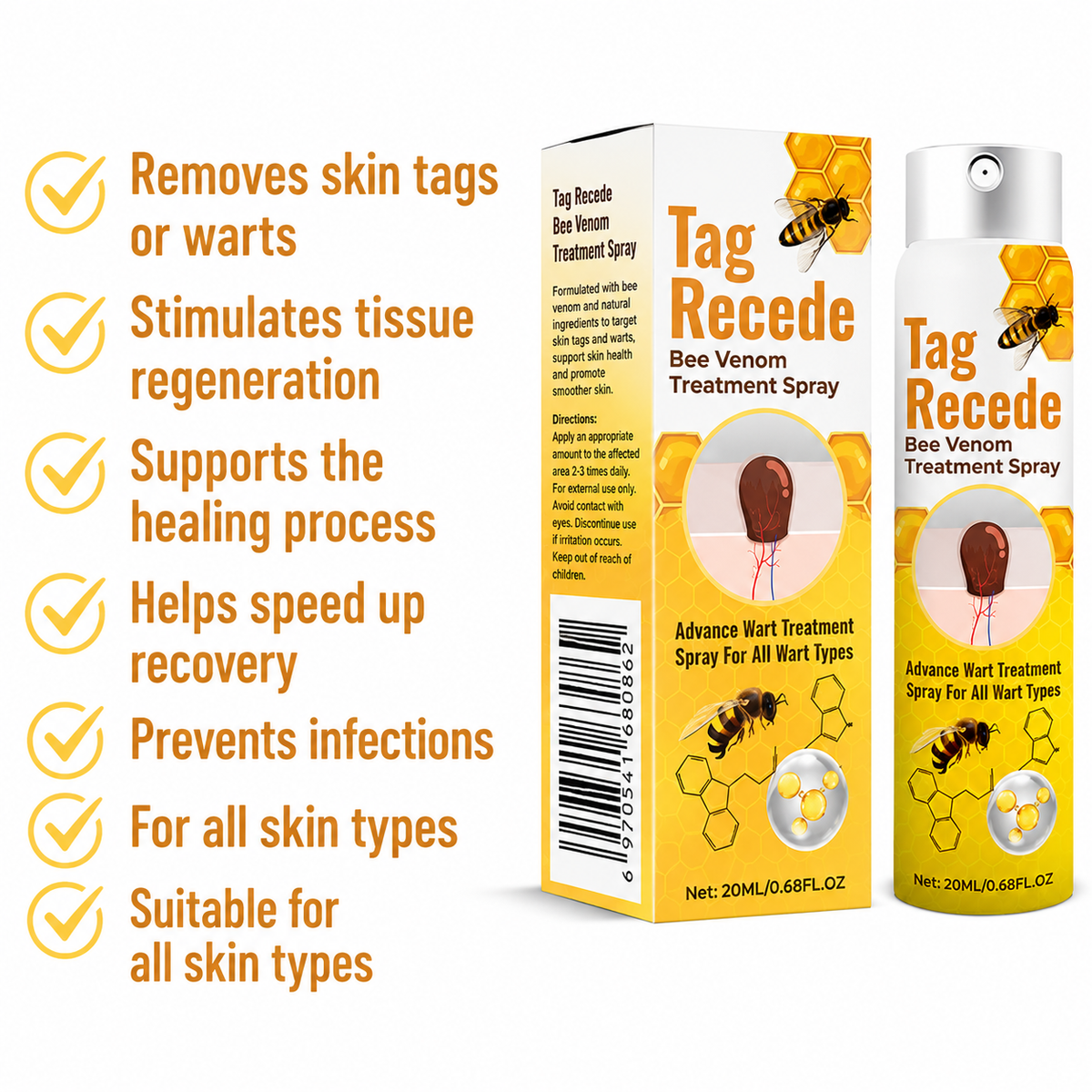 Wart Remover Spray | Bee Venom Formula | Pain-Free Solution