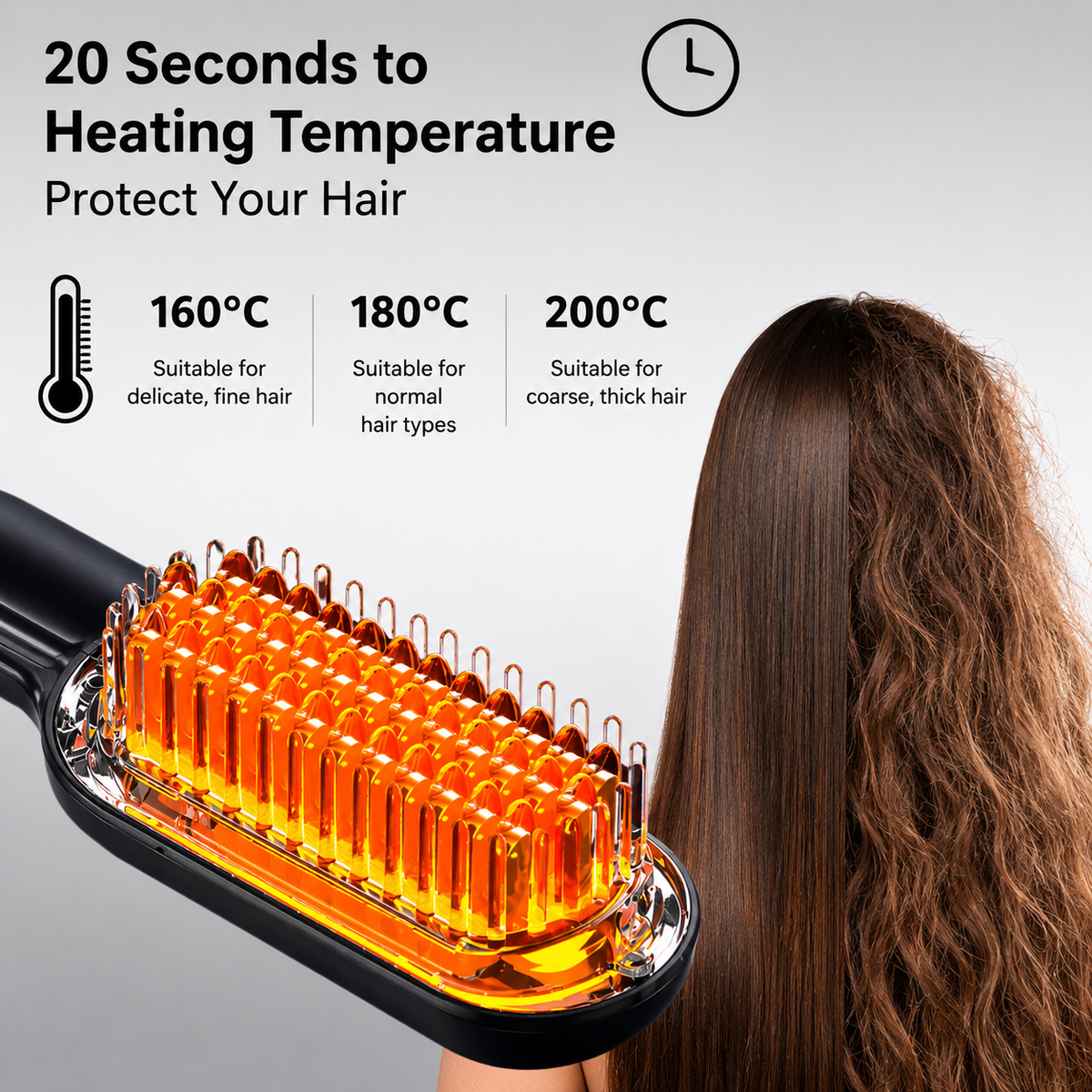 Hair Straightener | Cordless Straightening Brush | Quick Styling & Shiny Finish