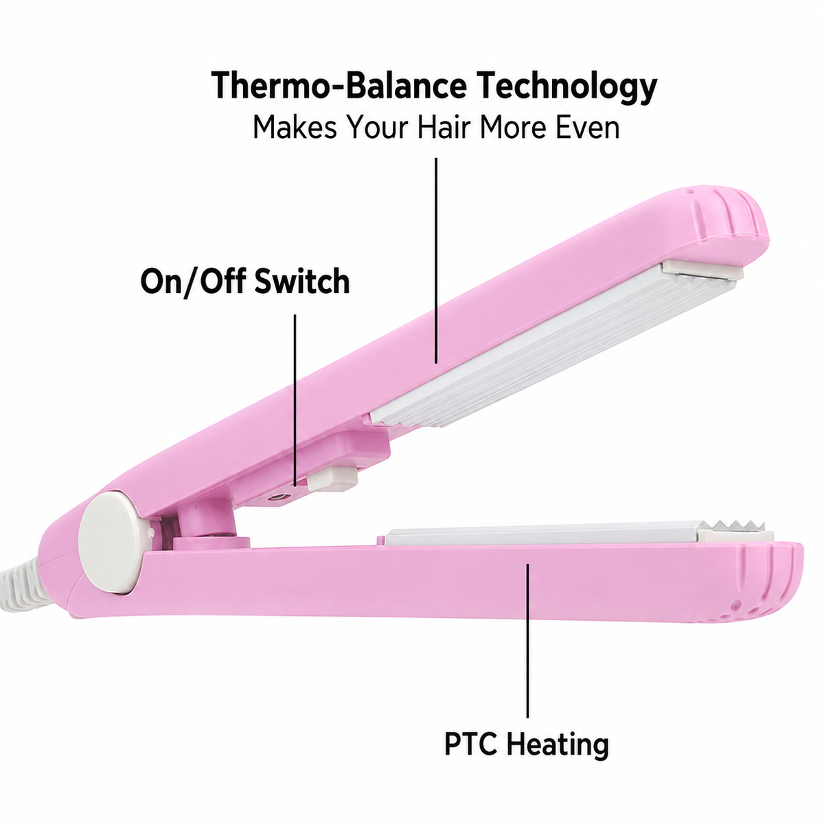2-in-1 Hair Straightener and Styling Tool | Ceramic Gentle Heat