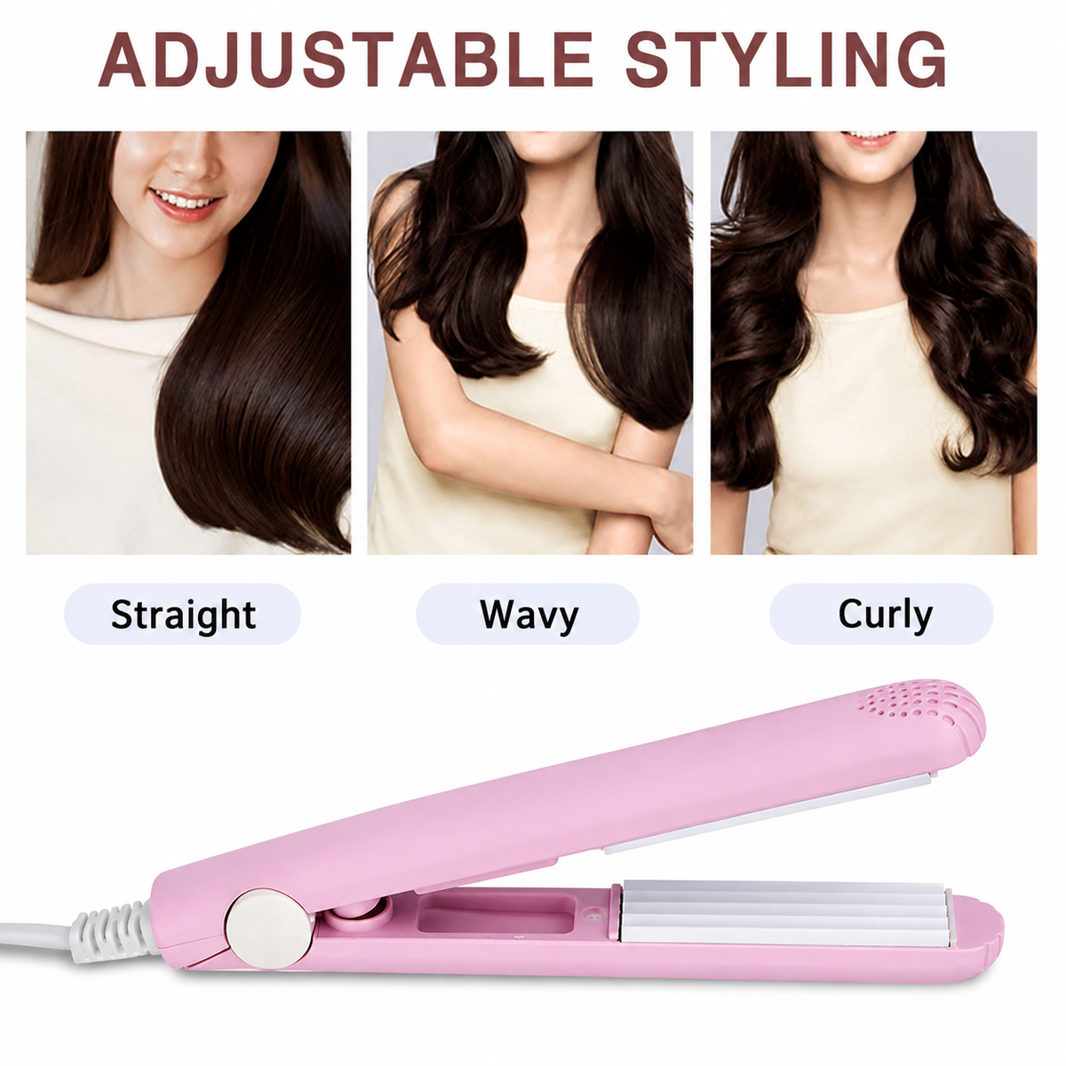 2-in-1 Hair Straightener and Styling Tool | Ceramic Gentle Heat