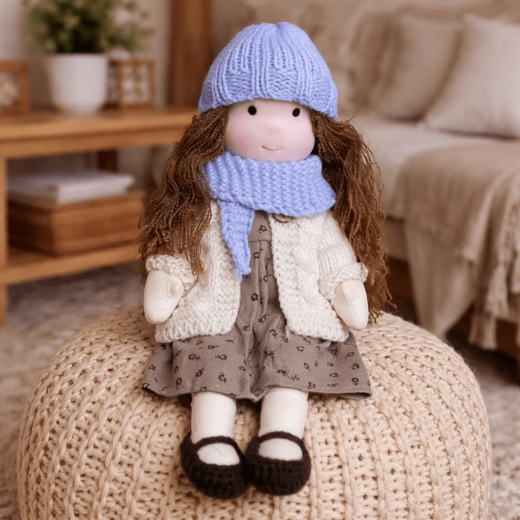 Handmade Waldorf Doll Crafted from Cotton for Creative Play
