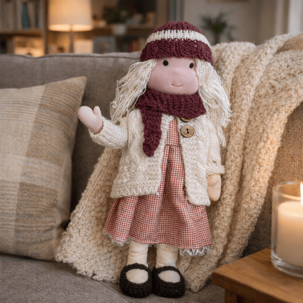 Handmade Waldorf Doll Crafted from Cotton for Creative Play