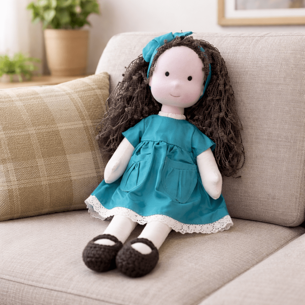 Handmade Waldorf Doll Crafted from Cotton for Creative Play