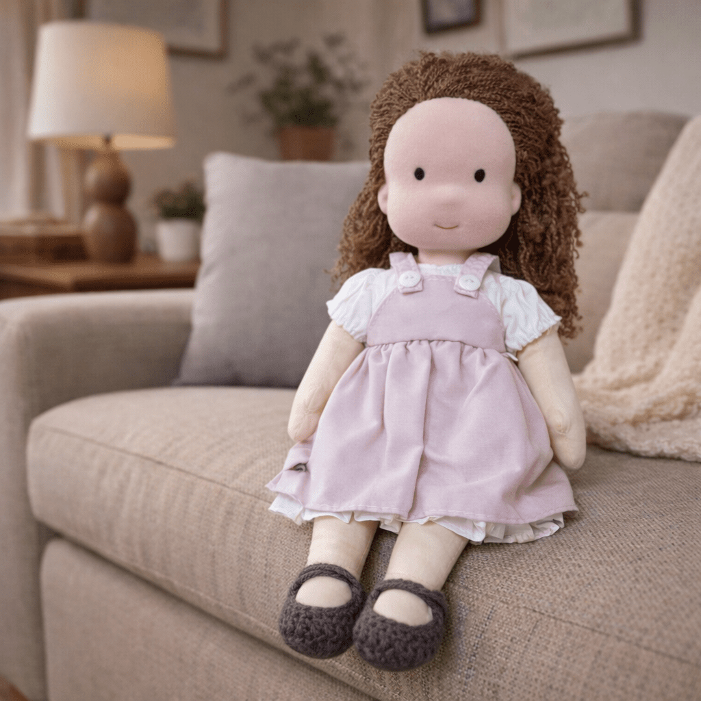 Handmade Waldorf Doll Crafted from Cotton for Creative Play
