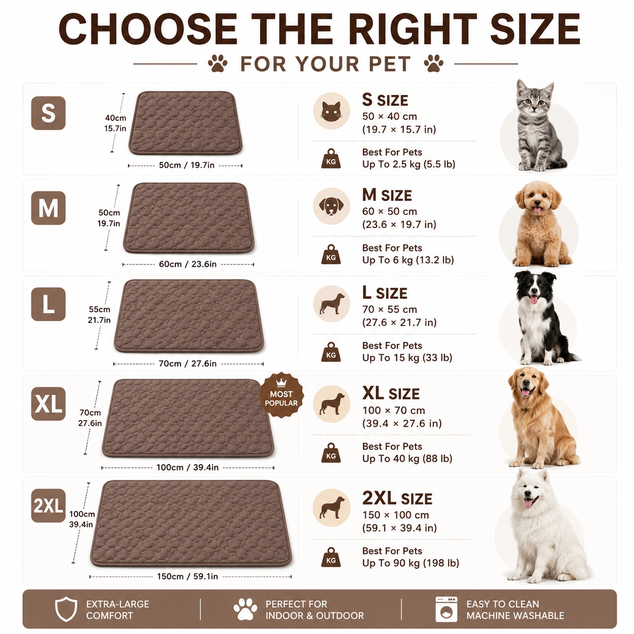 Extra Large Cooling Pet Bed for Dogs and Cats