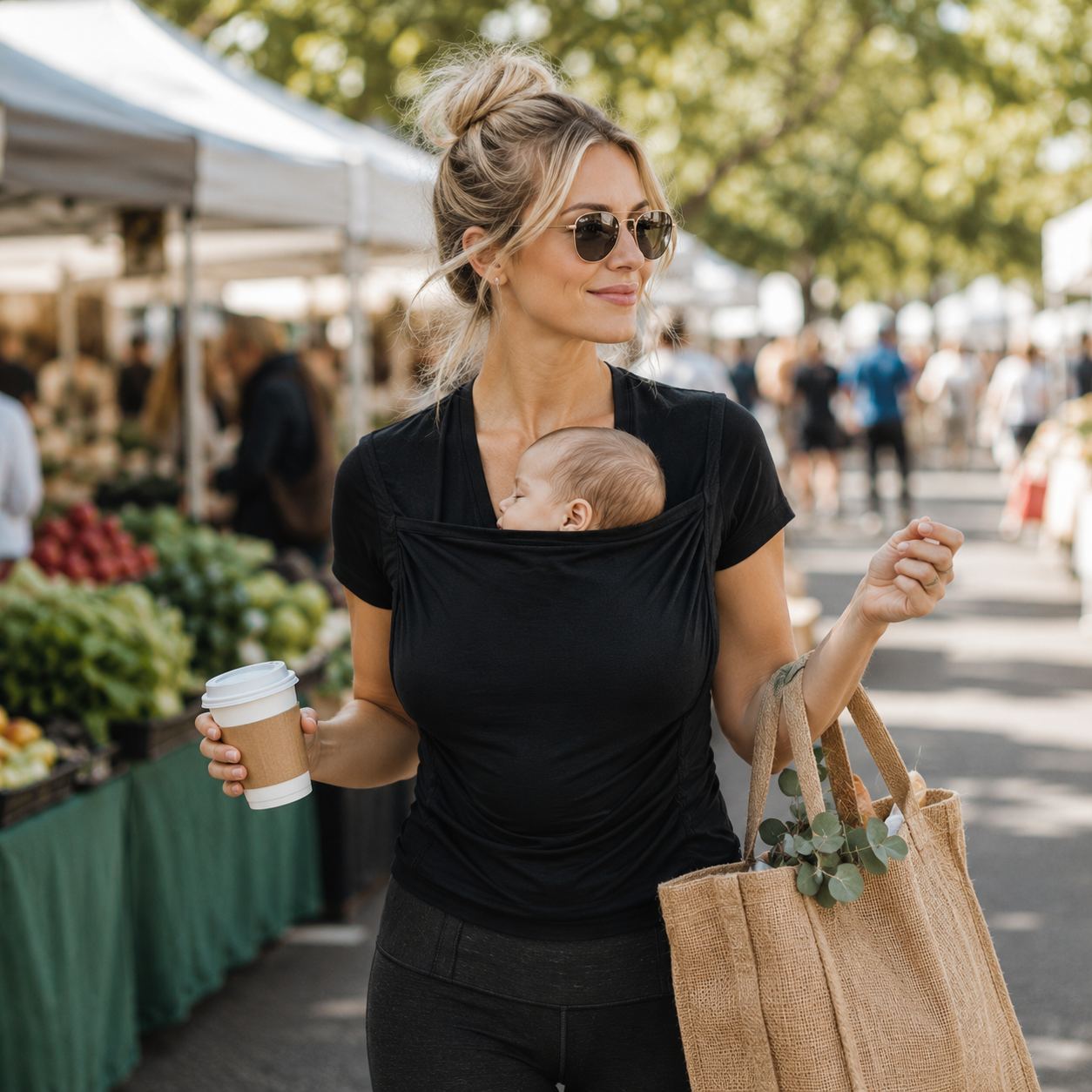 Innovative Babywearing Shirt for Hands-Free Parenting & Nursing