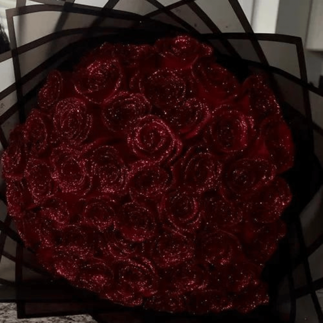 Artificial Glitter Rose - Designed for Long-Lasting Elegance and Luxurious Home Decoration Without Maintenance