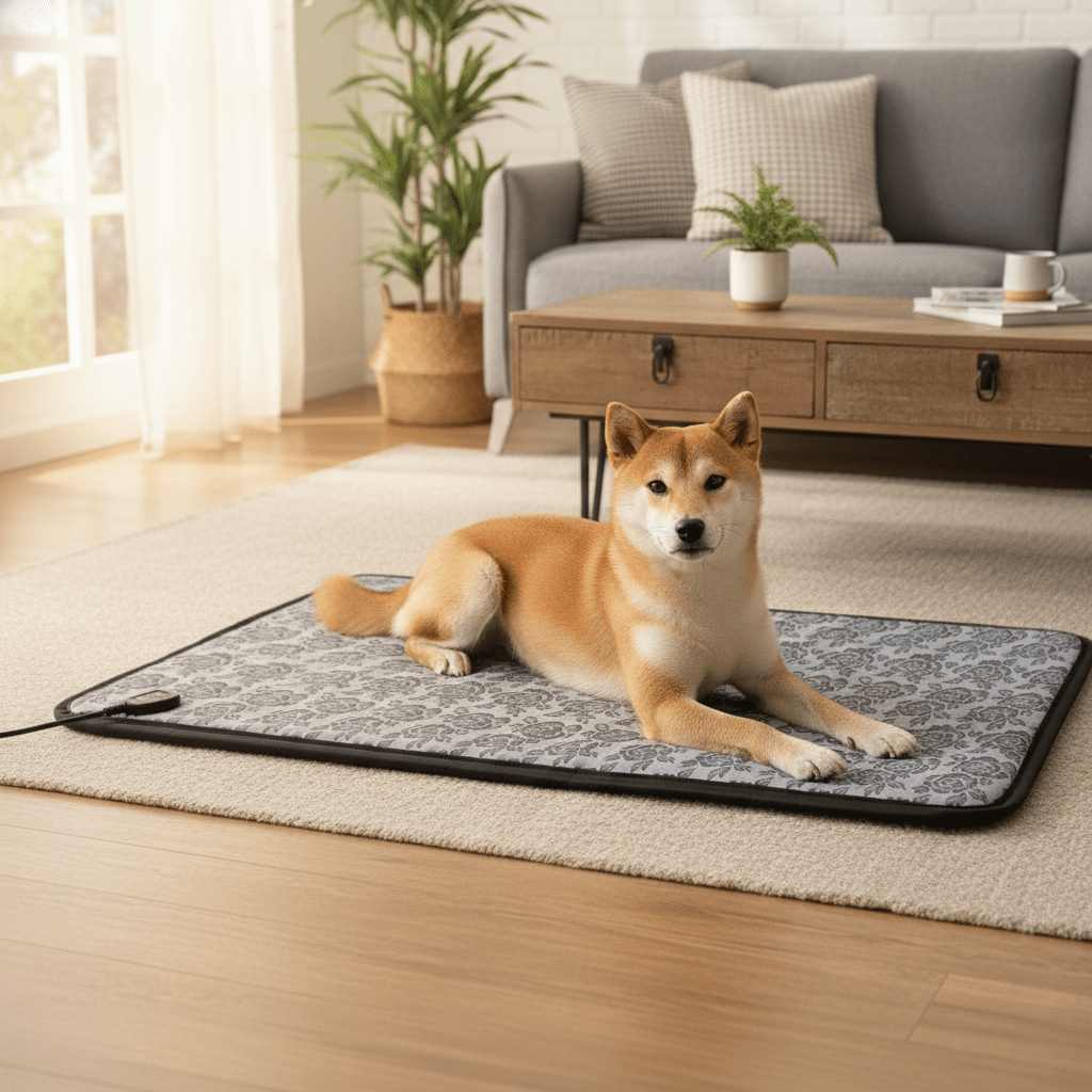 Electric Pet Heating Pad with Temperature Control and Waterproof Surface