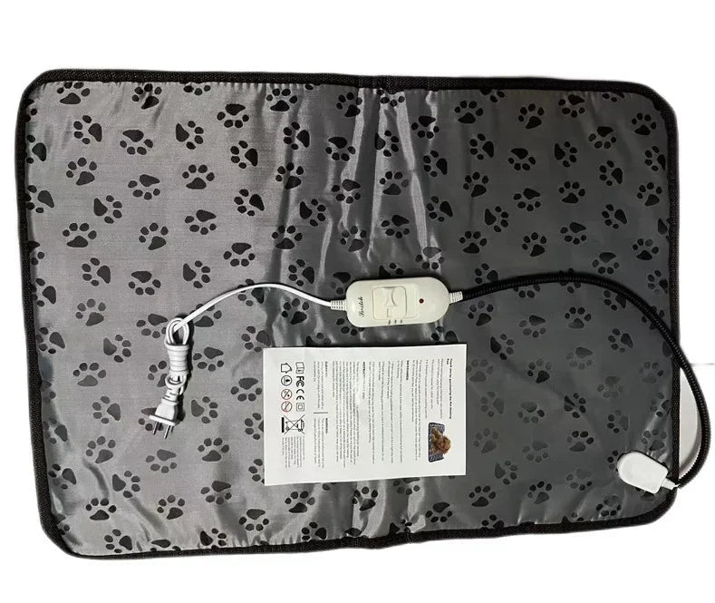 Electric Pet Heating Pad with Temperature Control and Waterproof Surface