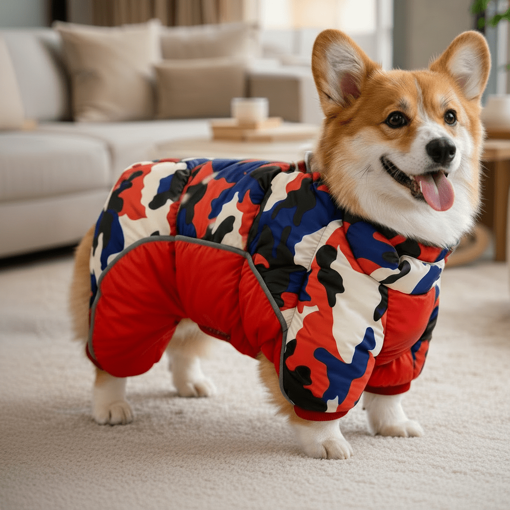 Warm & Waterproof Winter Jacket for Dogs with Reflective Stripes