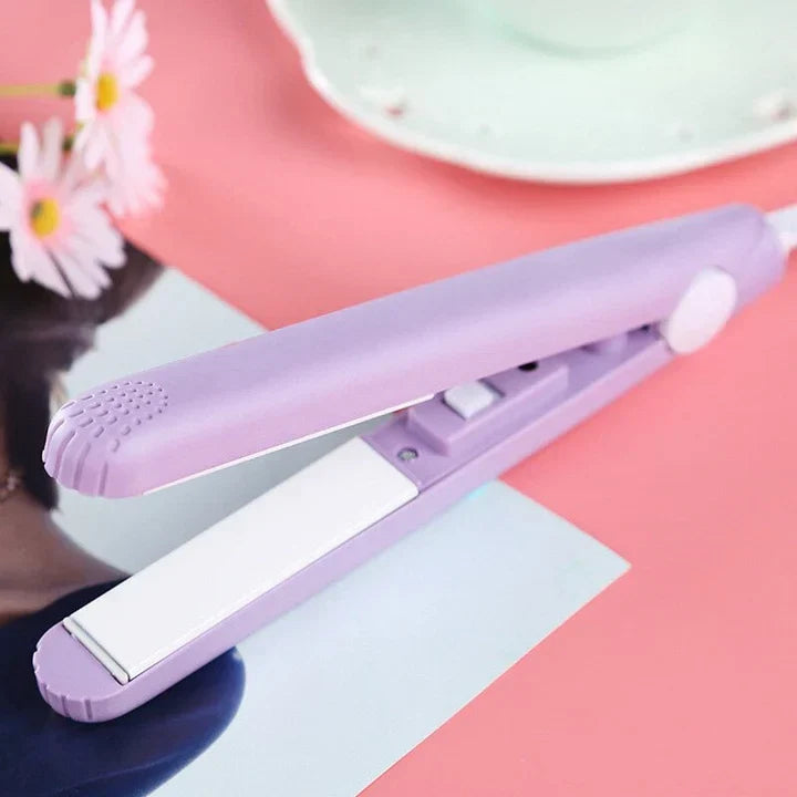 2-in-1 Hair Straightener and Mini Curling Iron with Cera-Mic Ceramic Technology