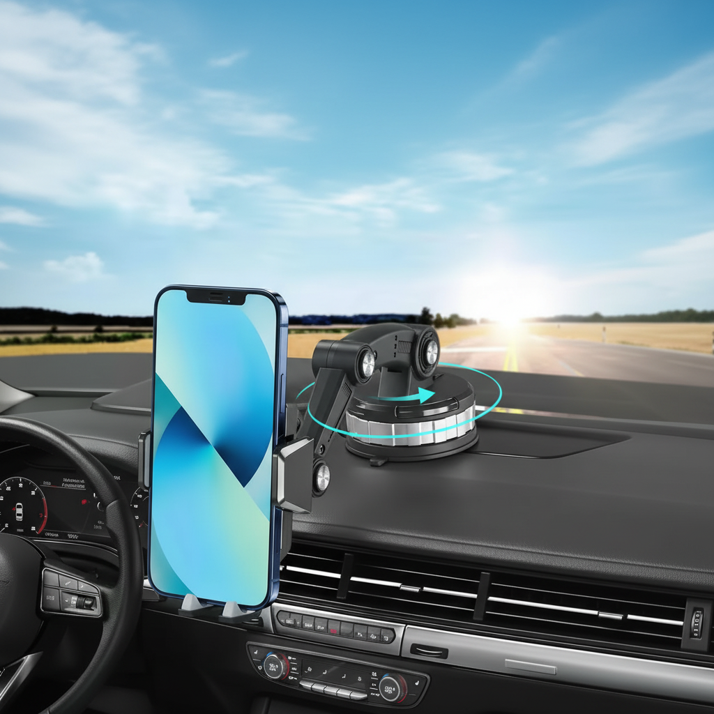 Universal Car Phone Mount with Adjustable 360° Rotation