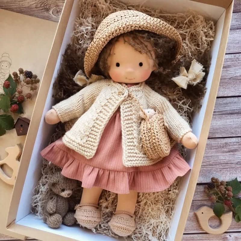 Handmade Waldorf Cotton Doll for Soft, Natural, and Imaginative Play with Timeless Minimalist Charm