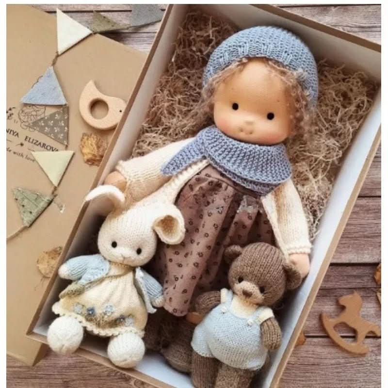 Handmade Waldorf Cotton Doll for Soft, Natural, and Imaginative Play with Timeless Minimalist Charm