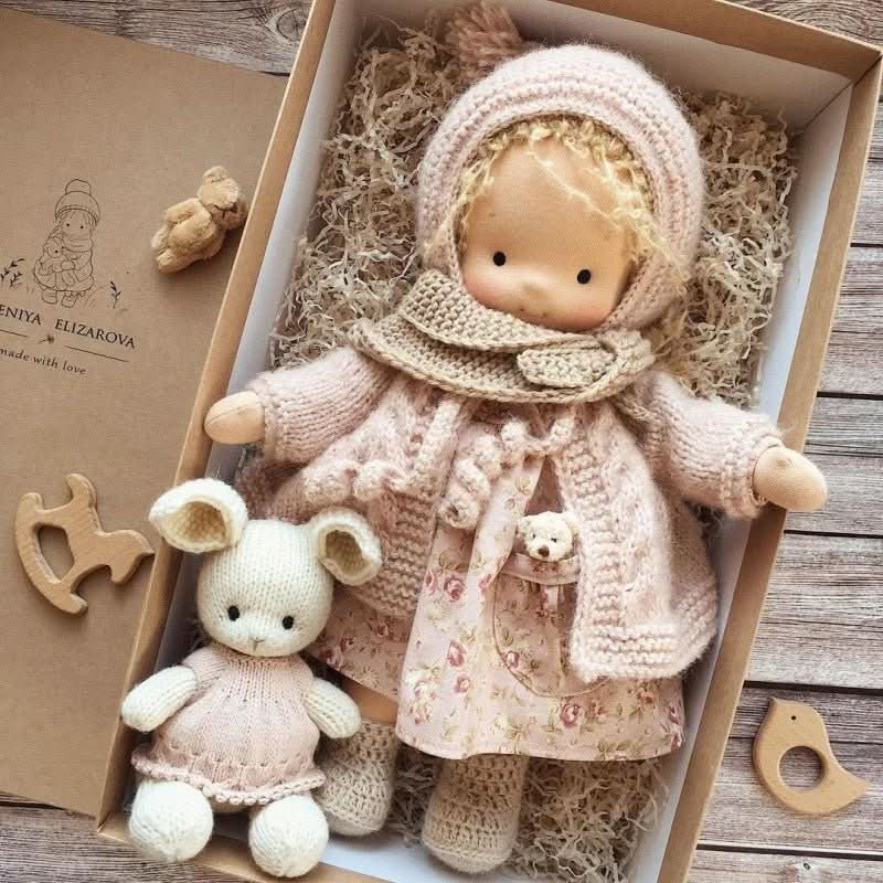Handmade Waldorf Cotton Doll for Soft, Natural, and Imaginative Play with Timeless Minimalist Charm