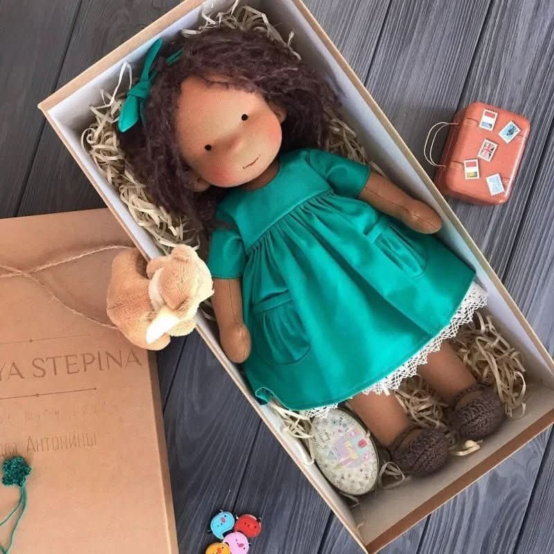 Handmade Waldorf Cotton Doll for Soft, Natural, and Imaginative Play with Timeless Minimalist Charm