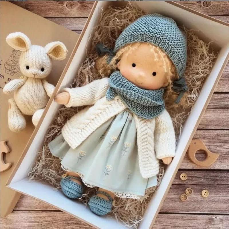 Handmade Waldorf Cotton Doll for Soft, Natural, and Imaginative Play with Timeless Minimalist Charm