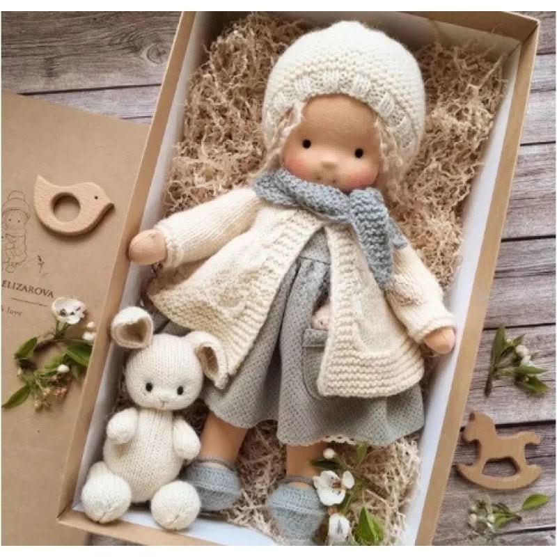 Handmade Waldorf Cotton Doll for Soft, Natural, and Imaginative Play with Timeless Minimalist Charm