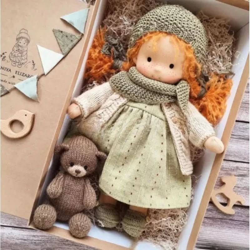 Handmade Waldorf Cotton Doll for Soft, Natural, and Imaginative Play with Timeless Minimalist Charm