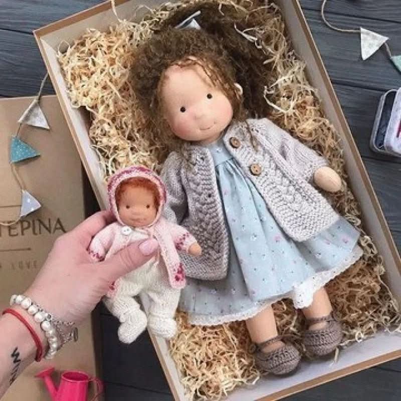 Handmade Waldorf Cotton Doll for Soft, Natural, and Imaginative Play with Timeless Minimalist Charm