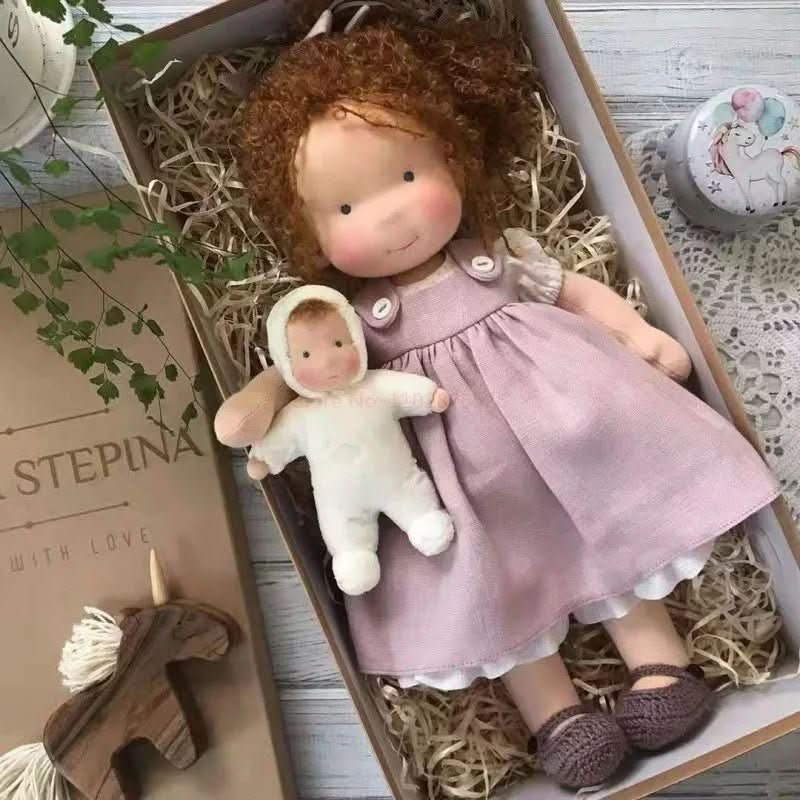 Handmade Waldorf Cotton Doll for Soft, Natural, and Imaginative Play with Timeless Minimalist Charm