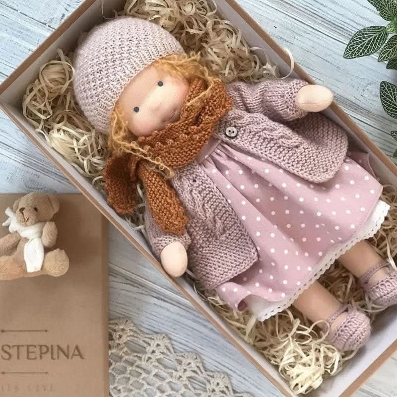 Handmade Waldorf Cotton Doll for Soft, Natural, and Imaginative Play with Timeless Minimalist Charm