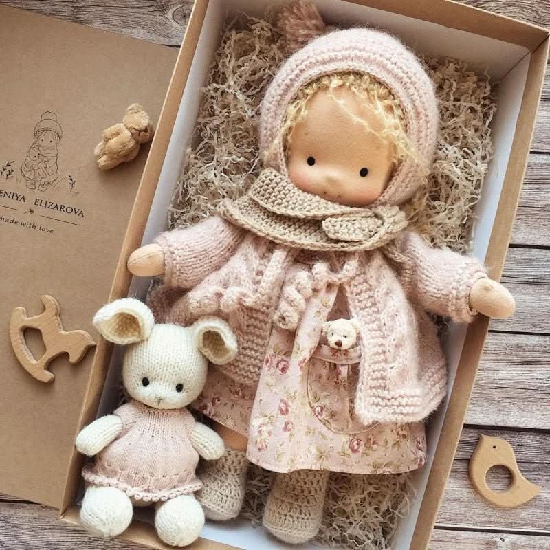 Handmade Waldorf Cotton Doll for Soft, Natural, and Imaginative Play with Timeless Minimalist Charm