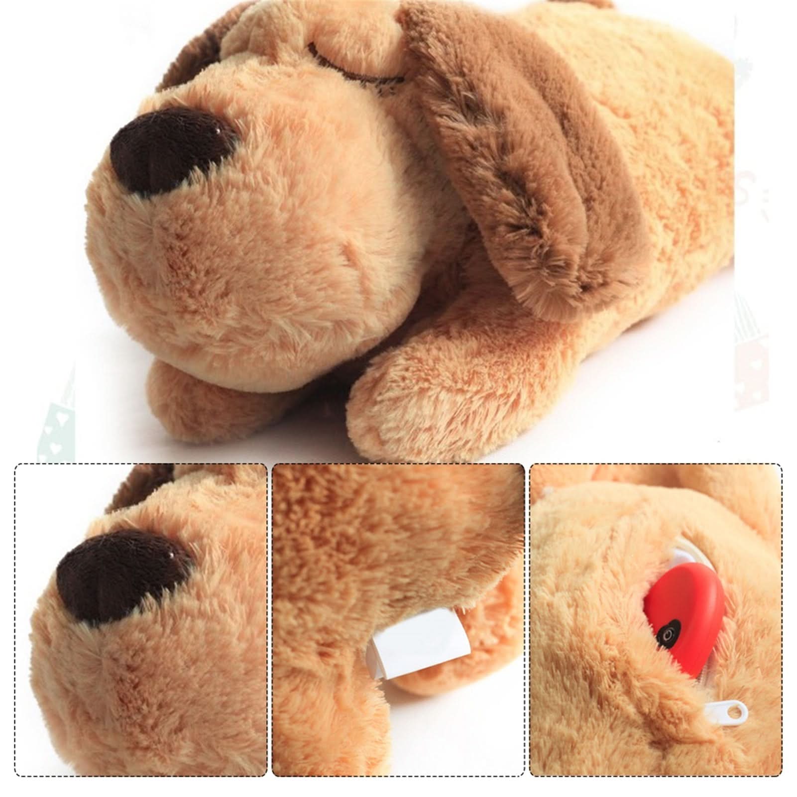 Soothing Plush Toy with Heartbeat for Puppies