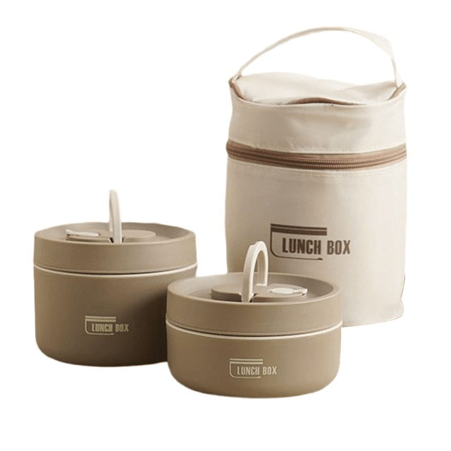 Double-Walled Insulated Lunch Box for Keeping Meals Warm