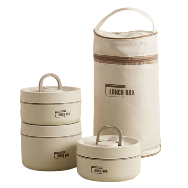 Double-Walled Insulated Lunch Box for Keeping Meals Warm