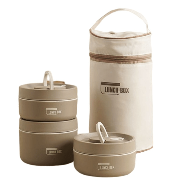 Double-Walled Insulated Lunch Box for Keeping Meals Warm