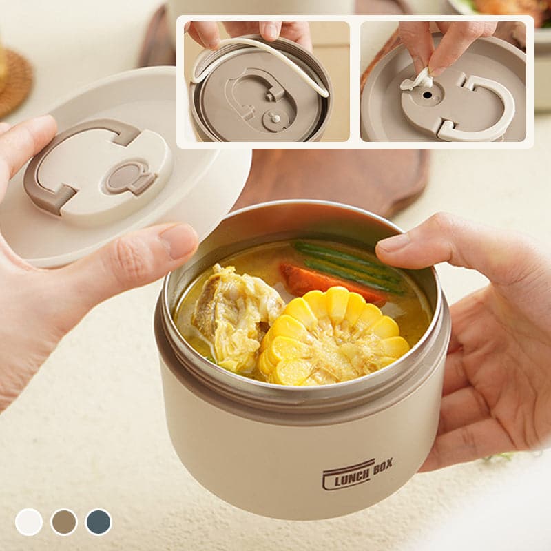 Double-Walled Insulated Lunch Box for Keeping Meals Warm