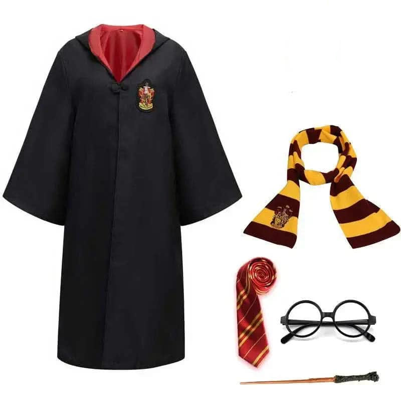 Complete Wizard Costume Set with Cloak & Accessories for Kids & Adults