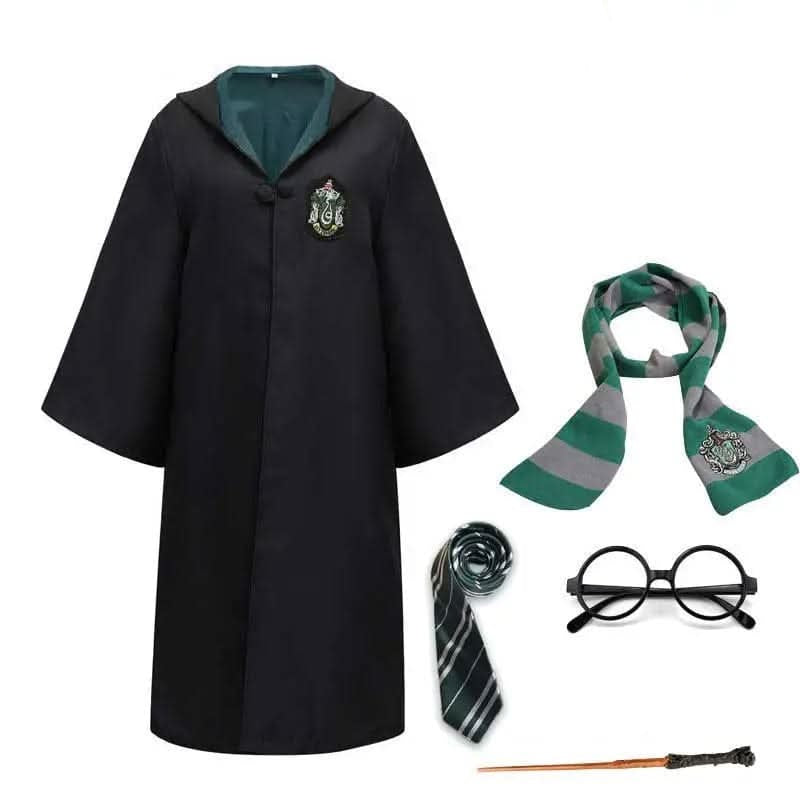 Complete Wizard Costume Set with Cloak & Accessories for Kids & Adults
