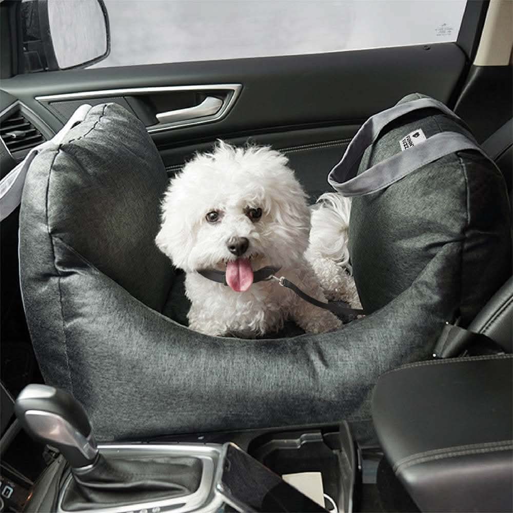 Dog Seat Bed with Safety Belt & Non-Slip Bottom for Comfortable Rides