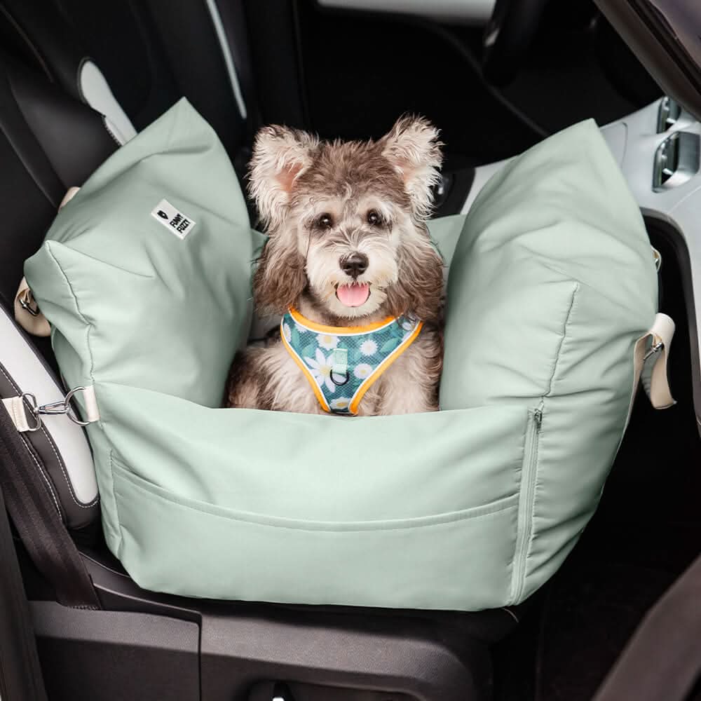 Dog Seat Bed with Safety Belt & Non-Slip Bottom for Comfortable Rides