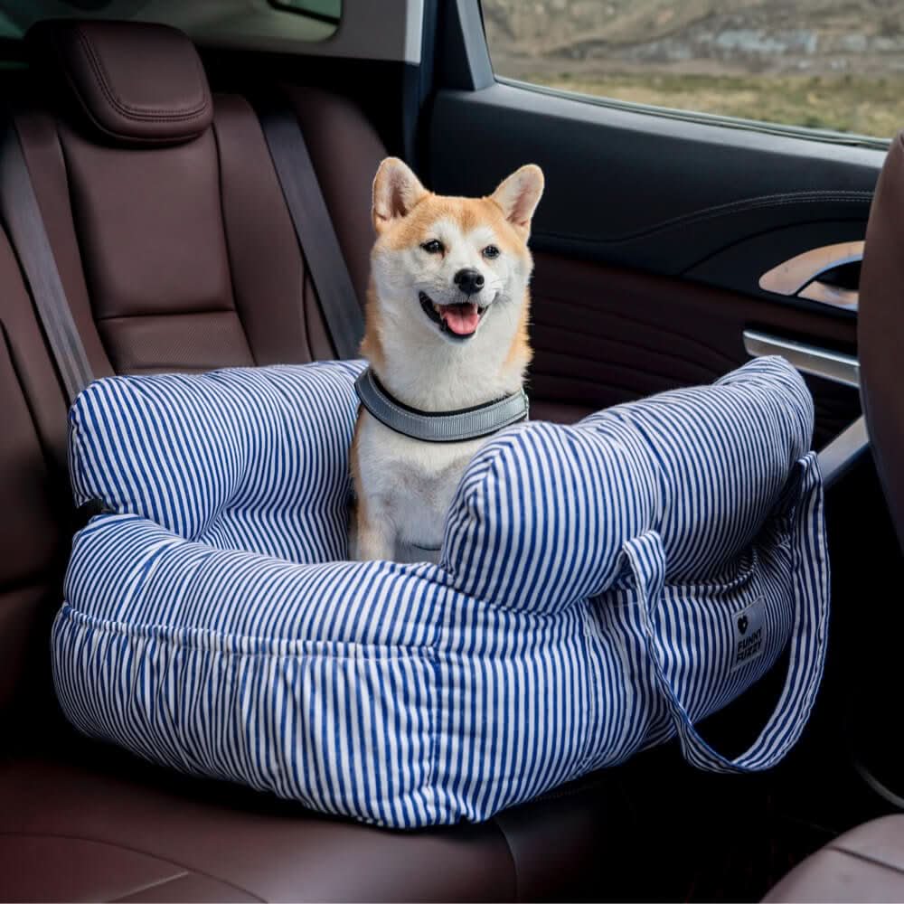 Dog Seat Bed with Safety Belt & Non-Slip Bottom for Comfortable Rides
