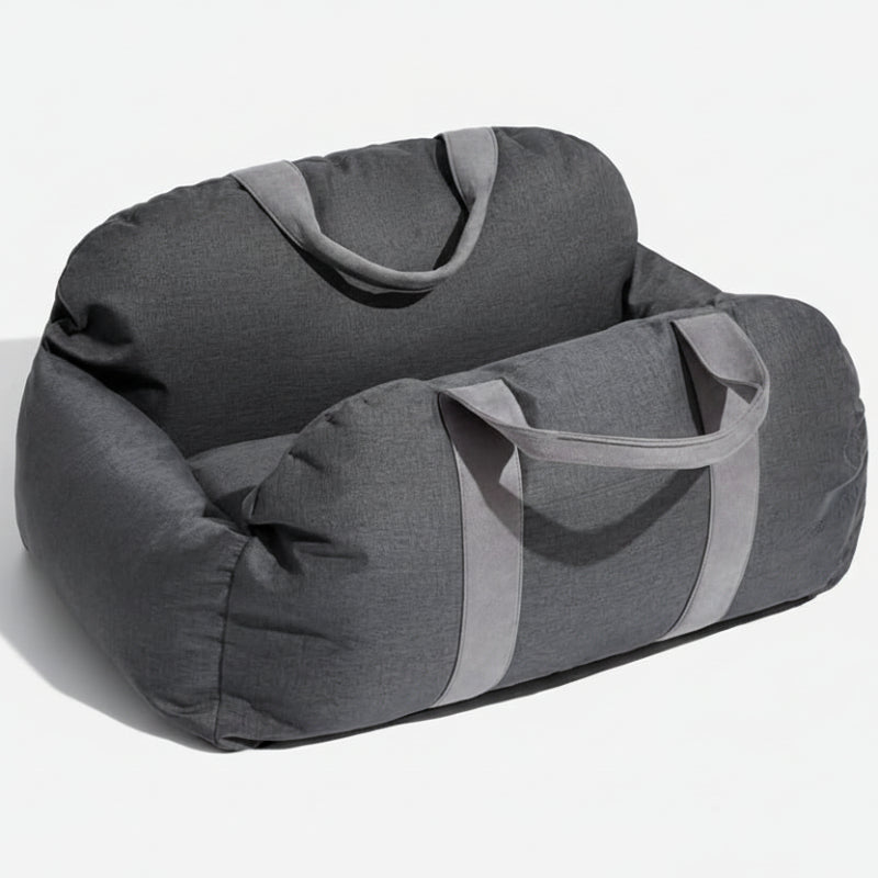 Dog Seat Bed with Safety Belt & Non-Slip Bottom for Comfortable Rides
