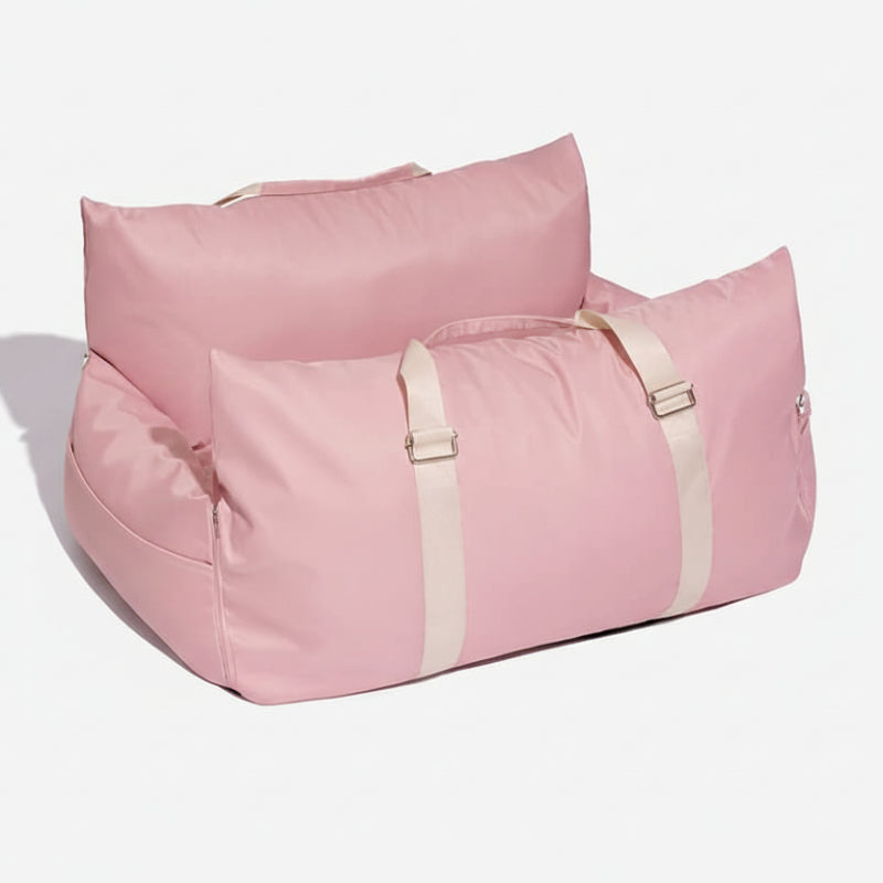Dog Seat Bed with Safety Belt & Non-Slip Bottom for Comfortable Rides