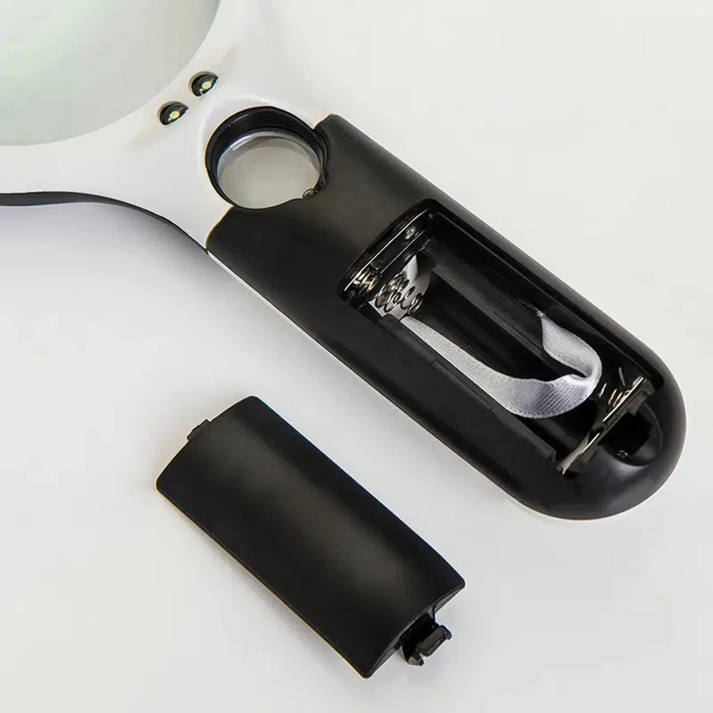 45x Handheld Magnifying Glass with LED Light for Precise Reading and Detailed Inspection