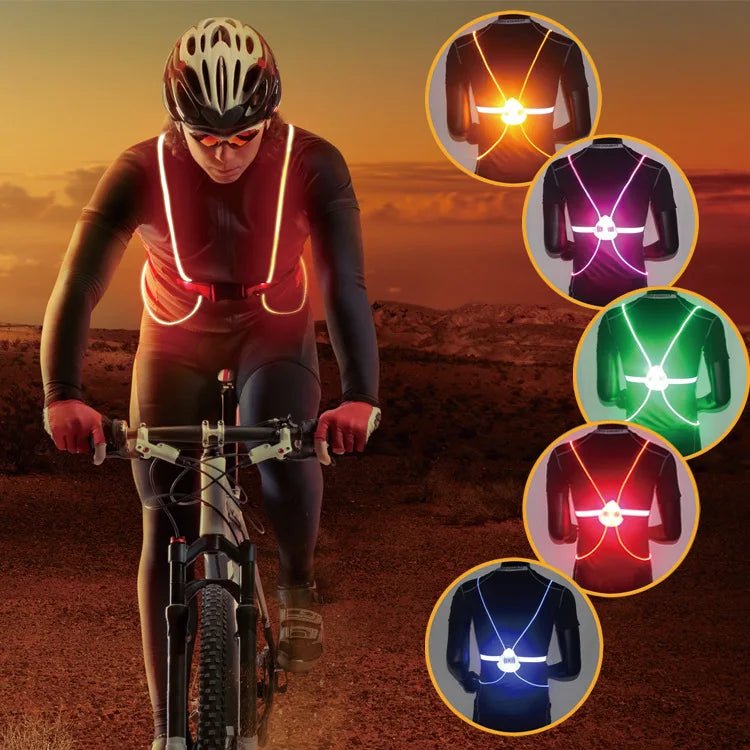 Reflective LED Vest for Running, Cycling, and Walking