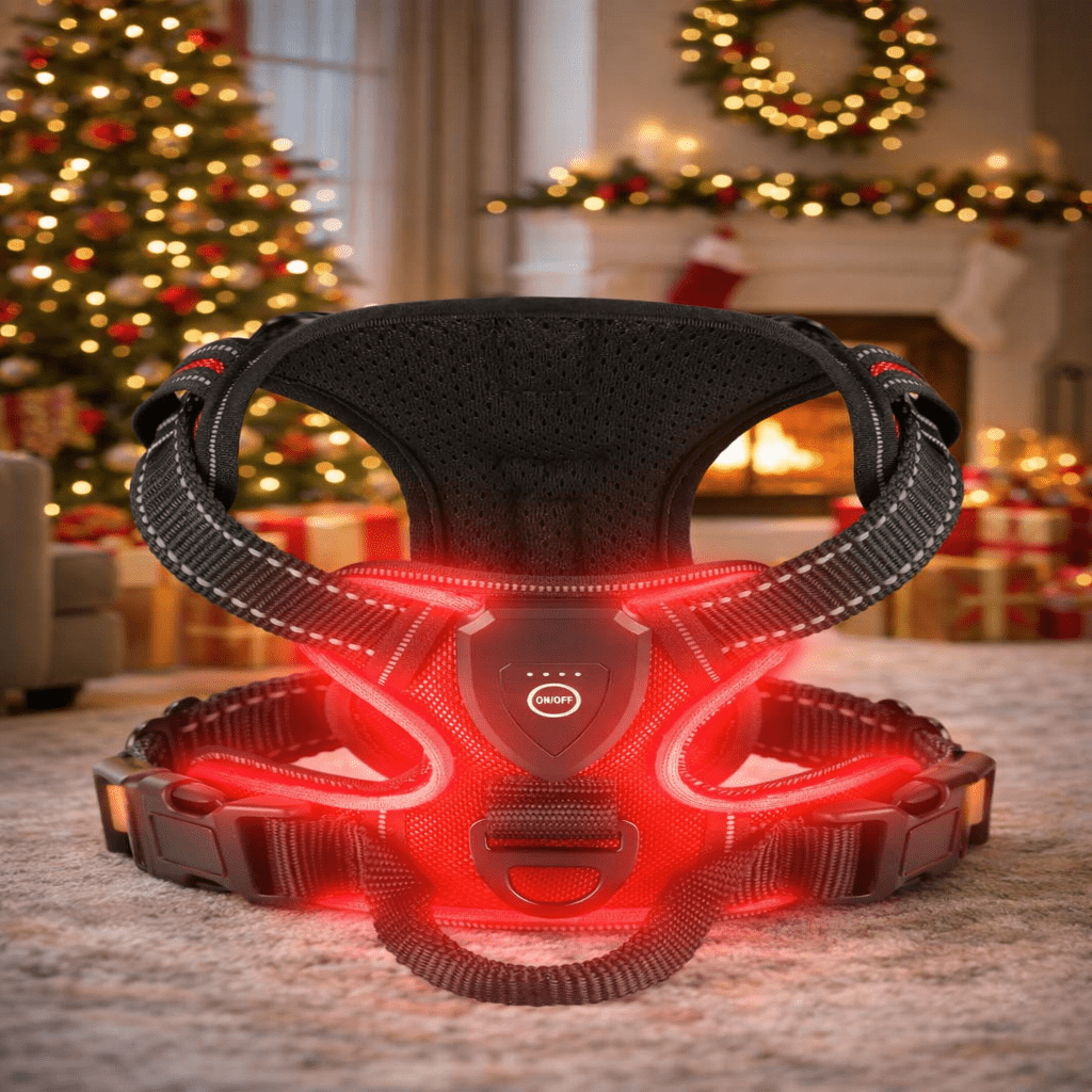 Rechargeable LED Dog Harness for Enhanced Nighttime Safety