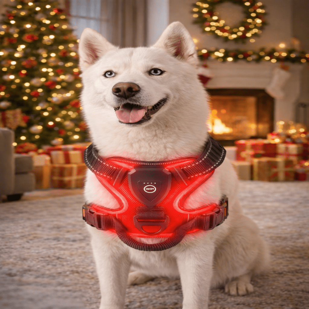 Rechargeable LED Dog Harness for Enhanced Nighttime Safety